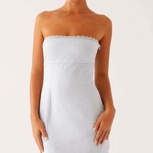 Peppermayo Strapless Light Blue Dress